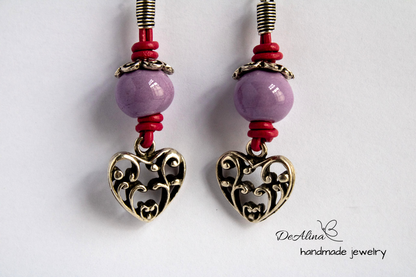 LC-E 009 The pink love earrings