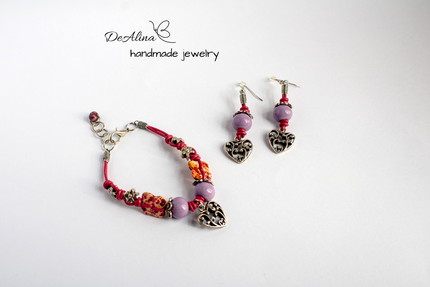 LC-E 009 The pink love earrings